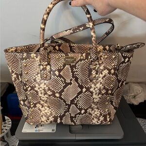 Michael Kors Brown Snake Print Tote